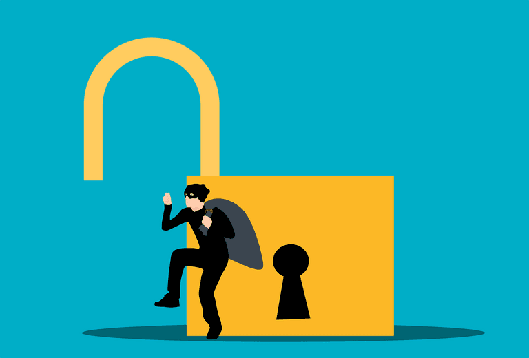 Free unlock hacker thief vector